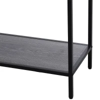 HOMCOM bijzettafel entreetafel 2 schuiflades onderste plank staal grijs 120 x 30 x 81,5 cm | Aosom.de(m-8)