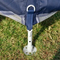 Tuinpaviljoen paviljoen partytent tuintent met muggengaas beige 3 x 3 m(m-9)