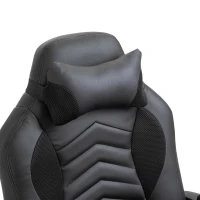 HOMCOM Bureaustoel sportstoel massagestoel draaistoel met warmtefunctie kantoor 2 kleuren(m-8)