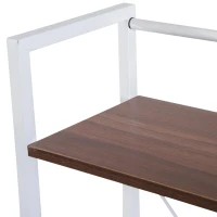 HOMCOM bureau met plank computerbureau werktafel bureau zwart/wit(m-7)