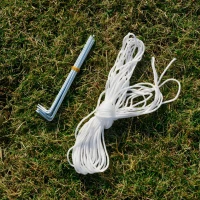 Tuinpaviljoen paviljoen partytent tuintent met muggengaas beige 3 x 3 m(m-11)