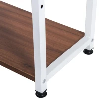 HOMCOM bureau met plank computerbureau werktafel bureau zwart/wit(m-8)