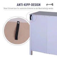 HOMCOM Ladekast met 5 lades commode dressoir kast MDF + spaanplaat(m-5)