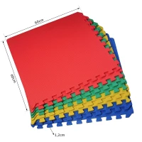 HOMCOM Puzzelmat speelkleed vloermat kinderspeeltapijt gymnastiekmat veelkleurig 8-delig(m-3)