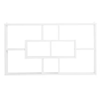 HOMCOM Wandstelling hangende stelling zwevende plank rek boekenplank wandplank organizer hout(m-4)