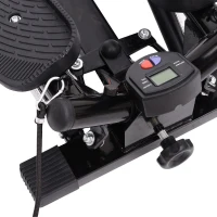 HOMCOM mini stepper sidestepper fitness hometrainer inclusief trainingsbanden(m-7)