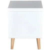 HOMCOM Nachttafeltje modern design nachtkastje met 1 plank wit(m-5)