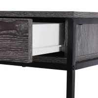 HOMCOM bijzettafel entreetafel 2 schuiflades onderste plank staal grijs 120 x 30 x 81,5 cm | Aosom.de(m-9)