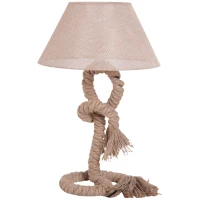 HOMCOM touwlamp tafellamp tafellicht touw lampenscherm industrieel vintage(m-1)