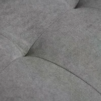 HOMCOM Modern Loveseat Sofa Button-Tufted Fabric Couch with Storage Chest Wood Legs(m-8)