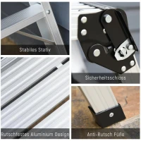 Homcom werkplatform aluminium opstap | Aosom.de(m-6)