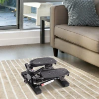 HOMCOM mini stepper sidestepper fitness hometrainer inclusief trainingsbanden(m-2)