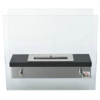 HOMCOM biohaard ethanolhaard bio-ethanolbrander 1,5 l brandduur roestvrij staal(m-4)