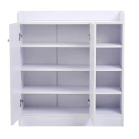 HOMCOM Dressoir sideboard wit hout schoenenkast schoenenrek plank universele kast plank(m-4)