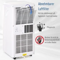 HOMCOM Mobiele airconditioning 3-in-1 airconditioner ontvochtiging 2,6 kW afstandsbediening ABS(m-8)