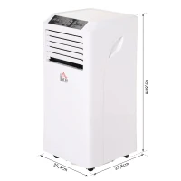 HOMCOM Mobiele airconditioning 3-in-1 airconditioner ontvochtiging 2,6 kW afstandsbediening ABS(m-3)