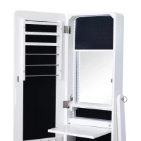 HOMCOM Sieradenkast led-verlichting spiegelkast spiegel binnenkant kledingspiegel(m-8)