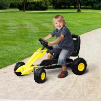 HOMCOM Children Pedal Go Kart Kids Ride On Bike Toy Manual Racing Rider(m-2)