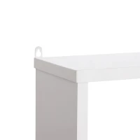 HOMCOM Wandstelling hangende stelling zwevende plank rek boekenplank wandplank organizer hout(m-5)