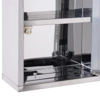 HOMCOM Medicijnkastje 3 vakken medicijnkastje medicijnkastje huisapotheek rvs(m-8)