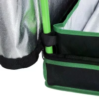 Outsunny Greenhouse for Hydroponic Plant Indoor Grow Tent Canopy with reflective Mylar 600D Oxford 120Lx60Wx150H cm Black/Green(m-11)