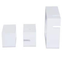 HOMCOM Wandstelling hangende stelling met 3 vakken kubus stelling opbergruimte MDF 2 kleuren(m-6)