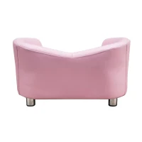 PawHut luxe hondenbank hondensofa kunstleer kattenbank hondenmand huisdier roze(m-7)