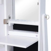 HOMCOM Sieradenkast led-verlichting spiegelkast spiegel binnenkant kledingspiegel(m-9)