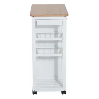 HOMCOM keukenwagen serveerwagen keukenplank(m-5)