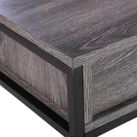 HOMCOM bijzettafel entreetafel 2 schuiflades onderste plank staal grijs 120 x 30 x 81,5 cm | Aosom.de(m-11)