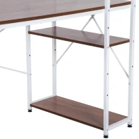 HOMCOM bureau met plank computerbureau werktafel bureau zwart/wit(m-6)