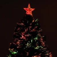 HOMCOM Kerstboom dennenboom kerstboom LED-optische vezel boom ster 8 model(m-7)