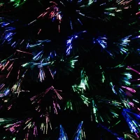 HOMCOM Kerstboom dennenboom kerstboom LED-optische vezel boom ster 8 model(m-8)