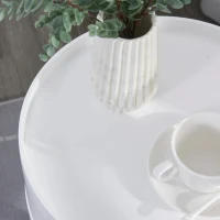 HOMCOM badkamermeubel met in hoogte verstelbare plank badkamermeubel met jalouziedeur hoge badkamerkast MDF spaanplaat wit 34 x 20 x 165 cm(m-10)