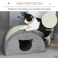 PawHut kattengrot met krabplank kattenbed krabhuis kattenverblijf kattengrot sisal(m-5)