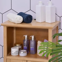 HOMCOM badkamerkast met open plank,(m-9)