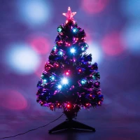HOMCOM kerstboom dennenboom kerstboom met LED‘s glasvezelboom ster 8 model(m-4)
