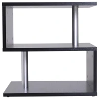 HOMCOM bijzettafel salontafel woonkamertafel salontafel 3 vakken spaanplaat + aluminiumlegering zwart 48 x 48 x 48 cm | Aosom.de(m-4)