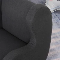 HOMCOM kinderstoel mini-stoel kinderbank voor 3-8 jaar houten poten grijs 45.5x43x56(m-9)