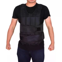 HOMCOM 15kg Weighted Vest, Adjustable Running Weight Vest with 38 Weight Bags for Men or Women Cardio Exercise, Black(m-11)