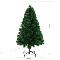 HOMCOM Kerstboom dennenboom kerstboom LED-optische vezel boom ster 8 model(m-3)