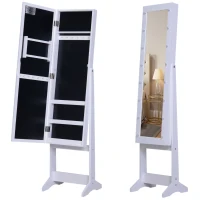 HOMCOM sieradenkast spiegel LED-verlichting spiegelkast verstelbare spiegel(m-1)