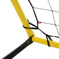 HOMCOM Voetbaldoelen voetbalnet voor voetbal basketbal honkbal staal (Q195) geel + zwart(m-11)