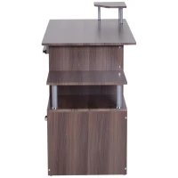 HOMCOM Computertafel bureau kantoortafel PC-tafel werktafel hout bruin(m-8)