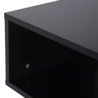 HOMCOM bijzettafel salontafel woonkamertafel salontafel 3 vakken spaanplaat + aluminiumlegering zwart 48 x 48 x 48 cm | Aosom.de(m-9)