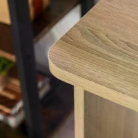 HOMCOM Computer Desk Office Writing Desk w/ 3-Tier Display Shelf Storage - Wood effect(m-6)