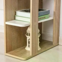 HOMCOM Computer Desk Office Writing Desk w/ 3-Tier Display Shelf Storage - Wood effect(m-9)