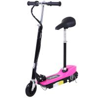 HOMCOM Kids Foldable E-Scooter 12V 120W W/Brake Kickstand-Pink