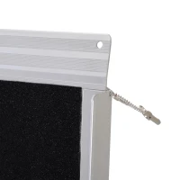 HOMCOM rolstoelhelling, oprijplaat voor rolstoelen, rollators, inklapbare oprijplaat met handgreep 270 kg belastbaar, zwart, 93 x 73 x 5 cm(m-10)