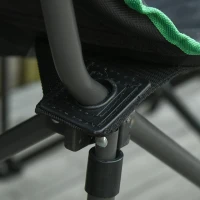 Outsunny campingstoel klapstoel met voetensteun 160 kg draagvermogen Oxford zwart + groen(m-6)